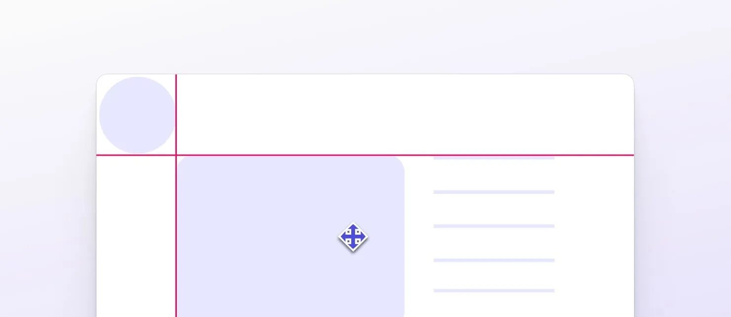 Move and snap elements for easy alignment.