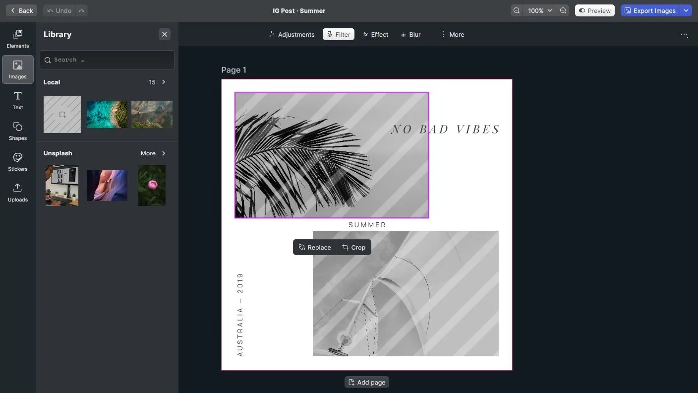 A new user toolbar to the left - for quick library access. Use the General Asset Source API for external libraries.