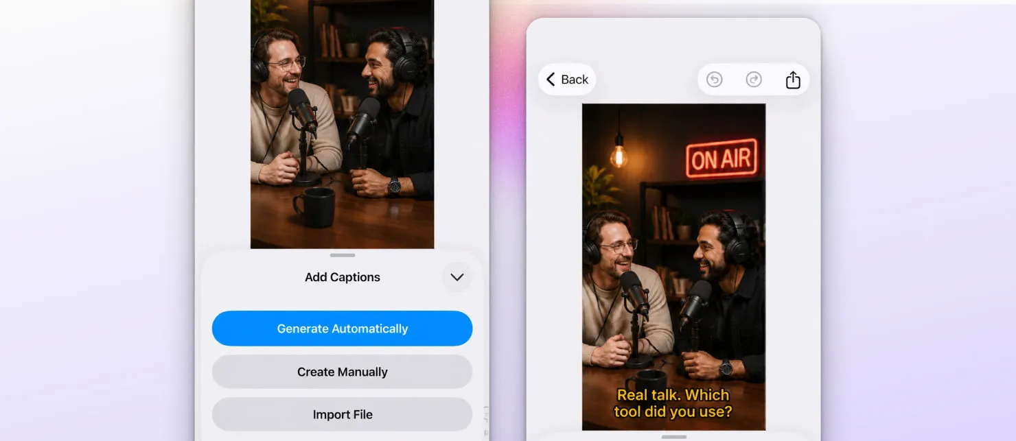 Auto-captions and caption styling tools in the CE.SDK iOS editor