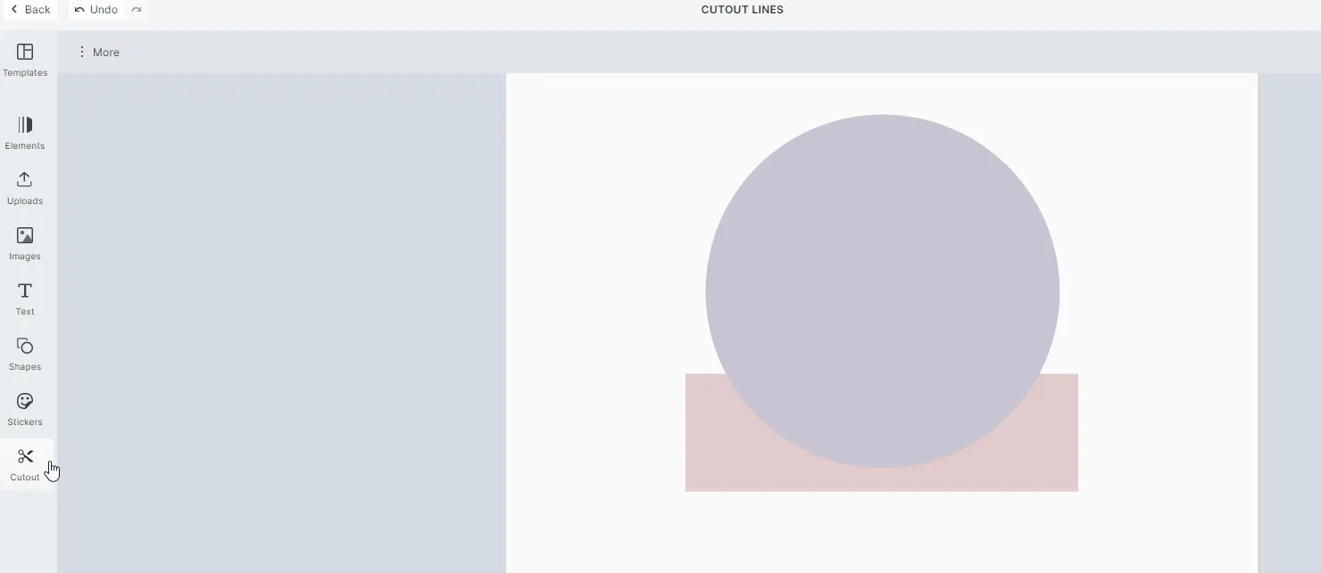 Effortlessly create cutout lines, and adjust their offset as seen here in our Default UI.