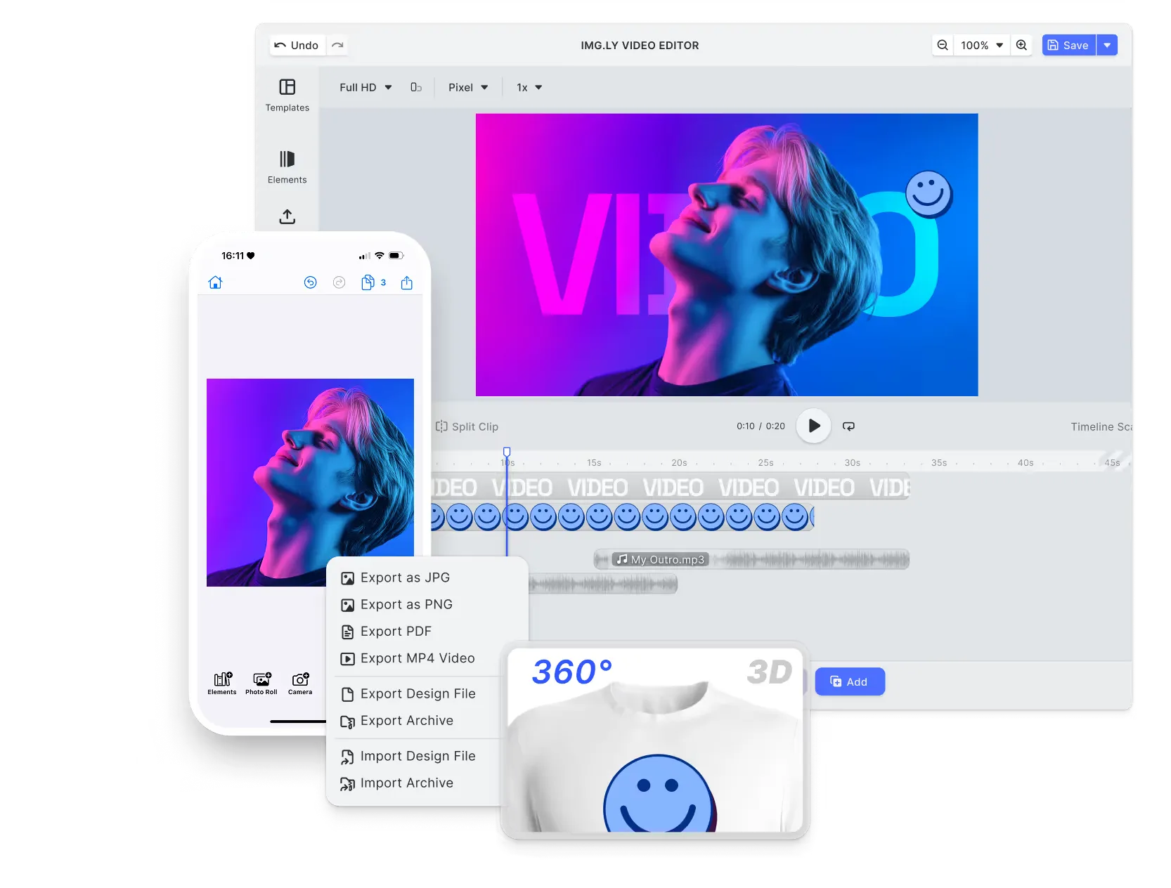IMG.LY Creative Editor SDK compared against DesignCombo