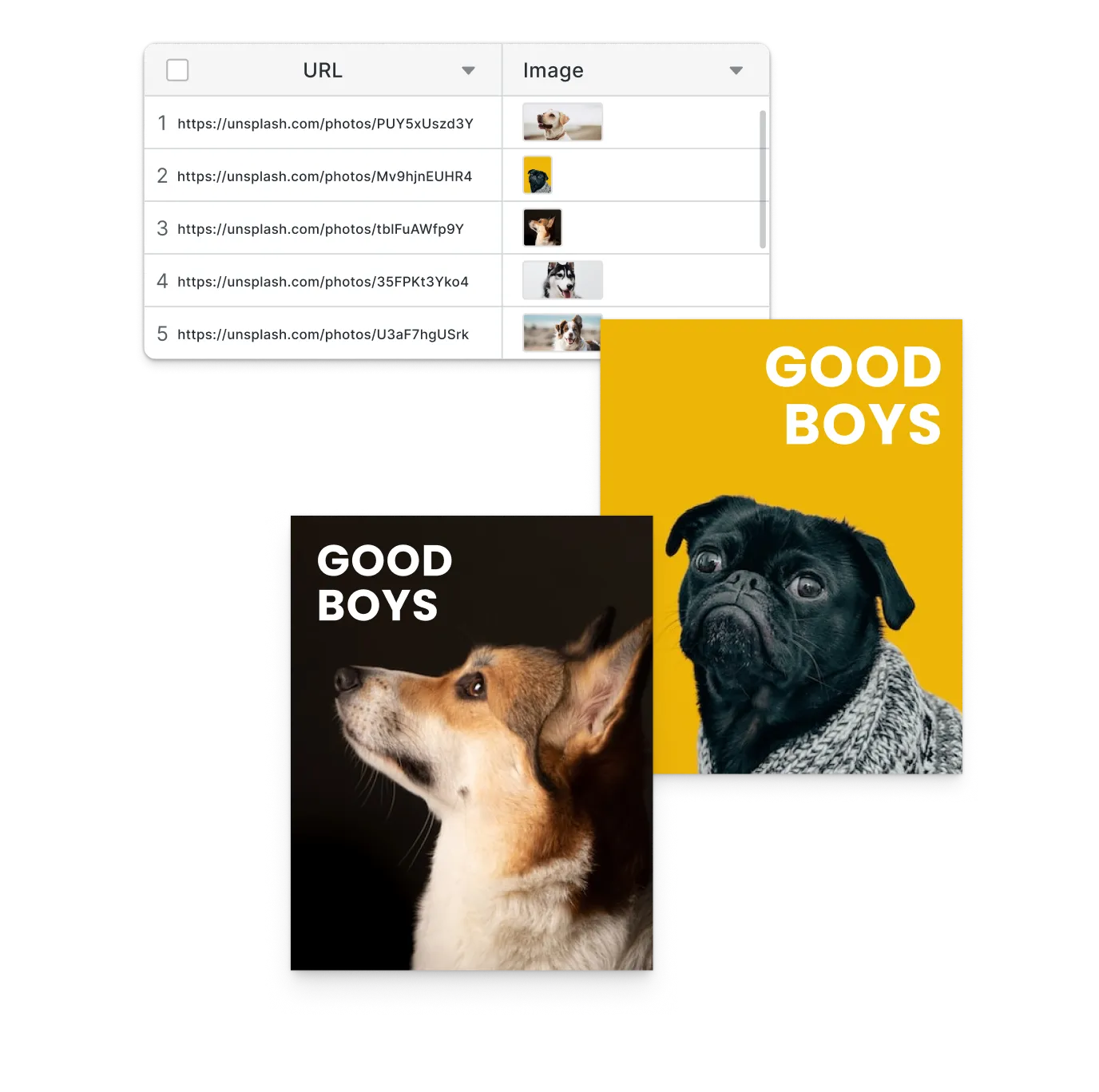 Generation pipeline ingesting structured data from databases, spreadsheets, CRMs, and no-code tools through one engine