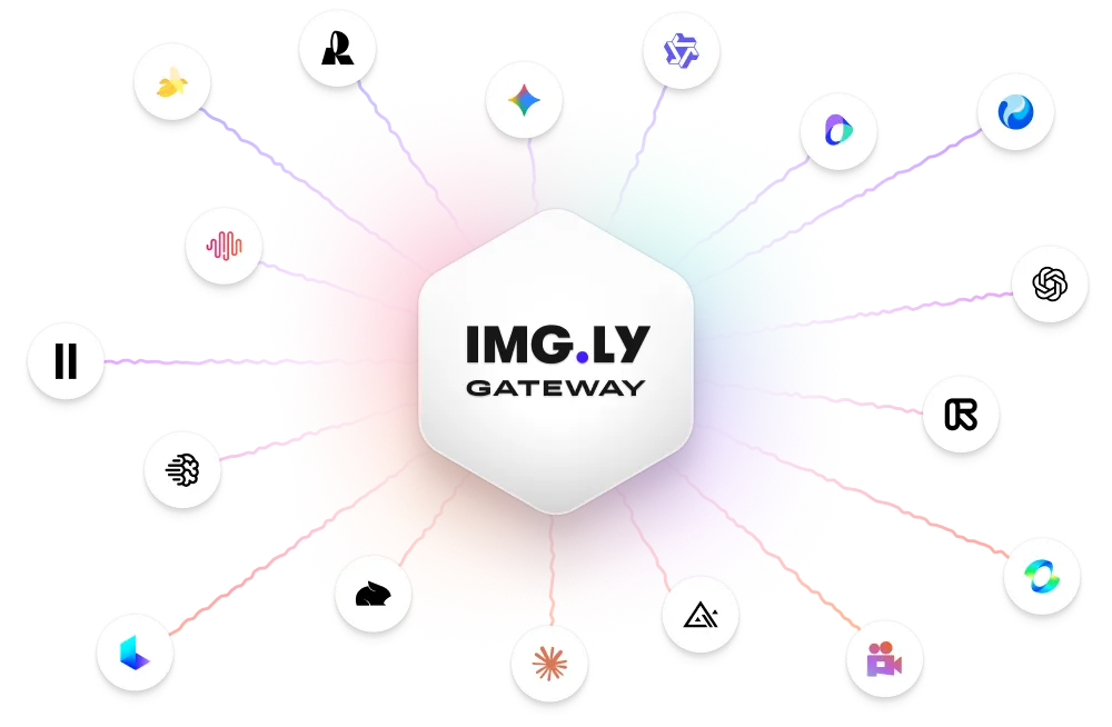 IMG.LY AI Gateway connecting generative models to the IMG.LY editor