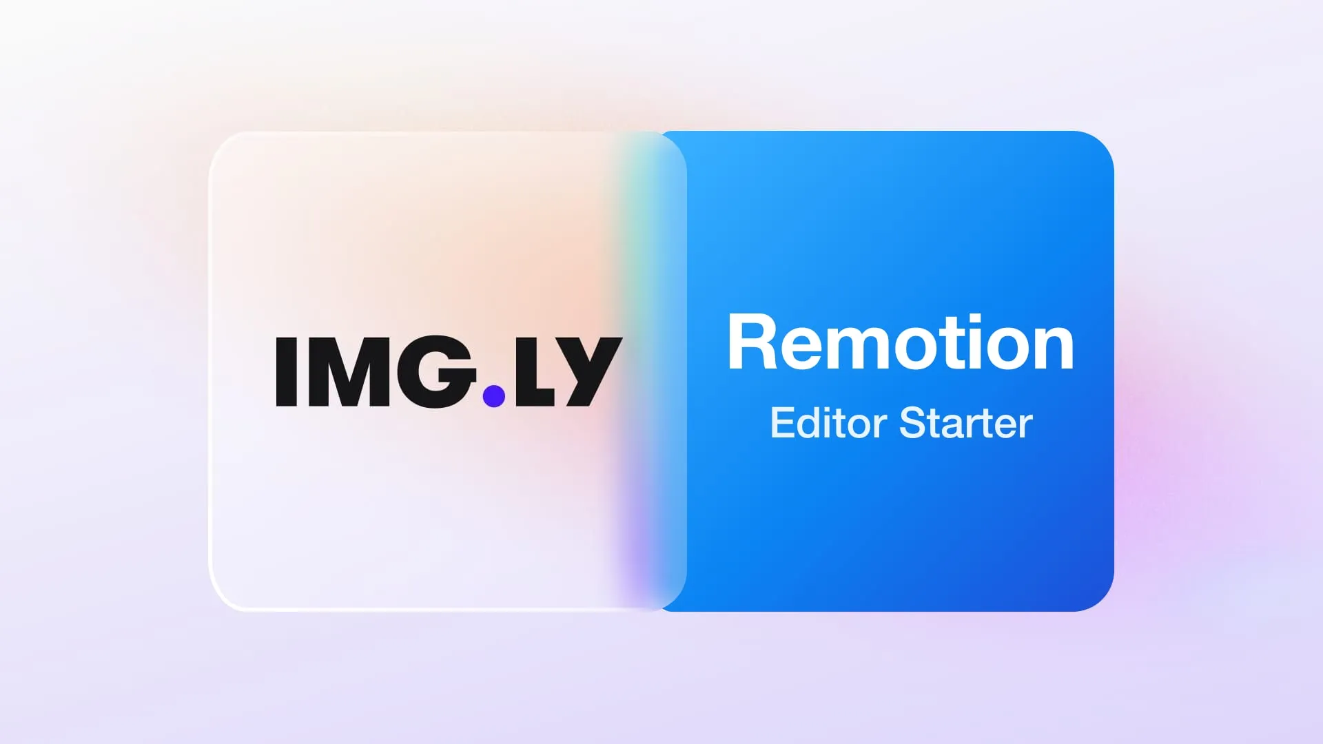 IMG.LY and Remotion Editor Starter shown side by side on two cards