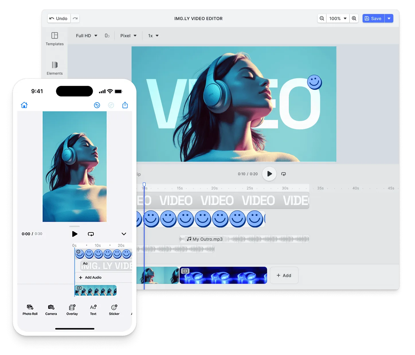 IMG.LY Creative Editor SDK compared against Cloudinary Media Editor