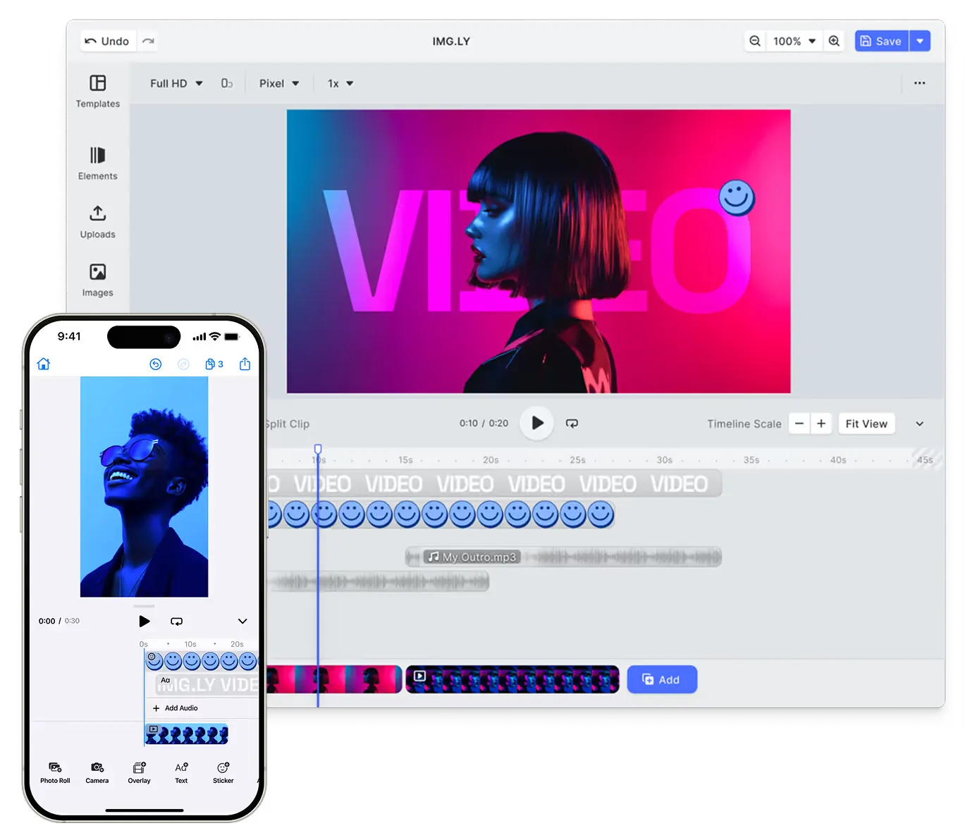 Video Editor SDK starter kit running across web, iOS, and Android