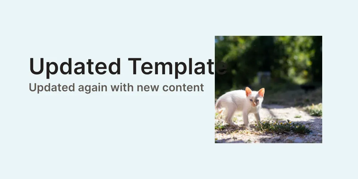Android output preview of the refreshed template