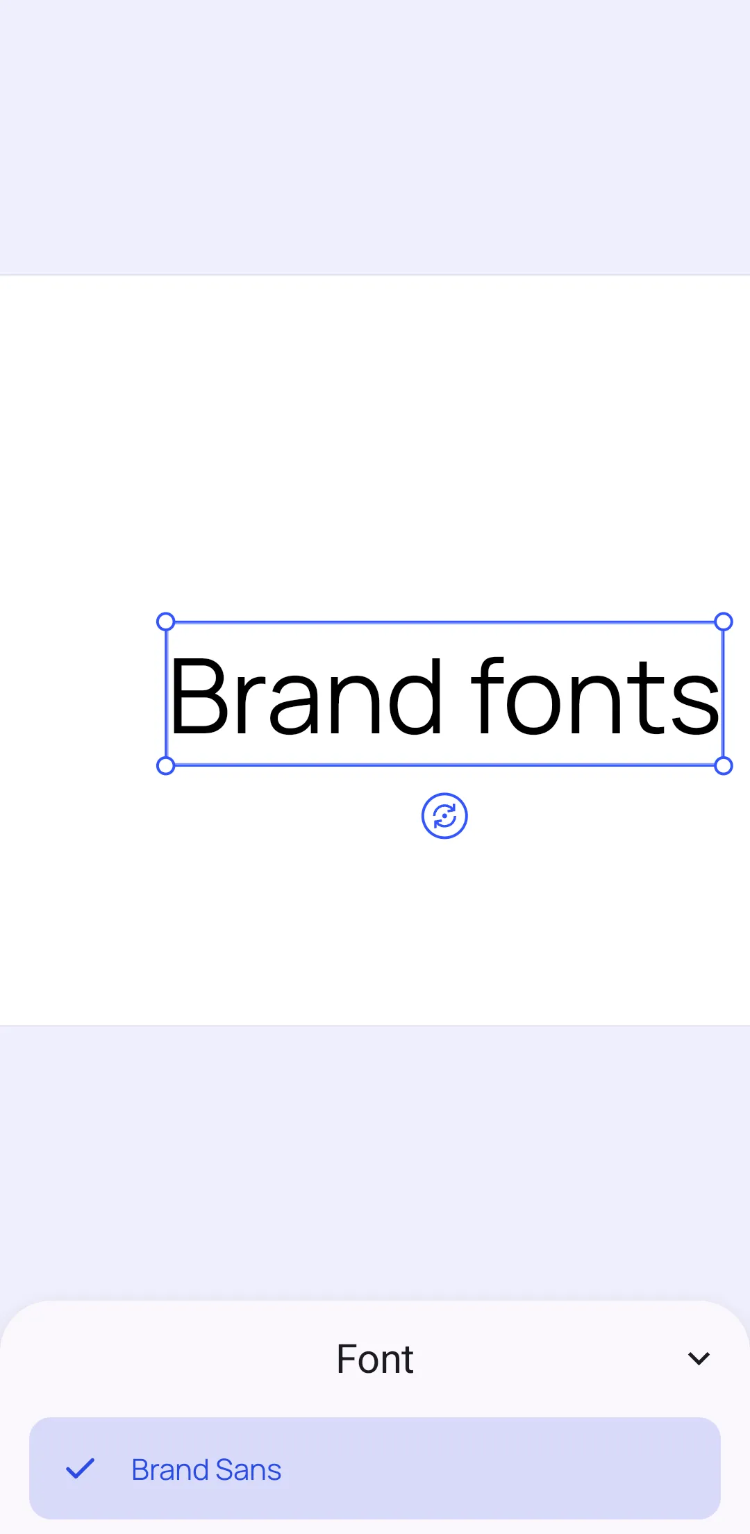 Custom font sheet in the Android editor