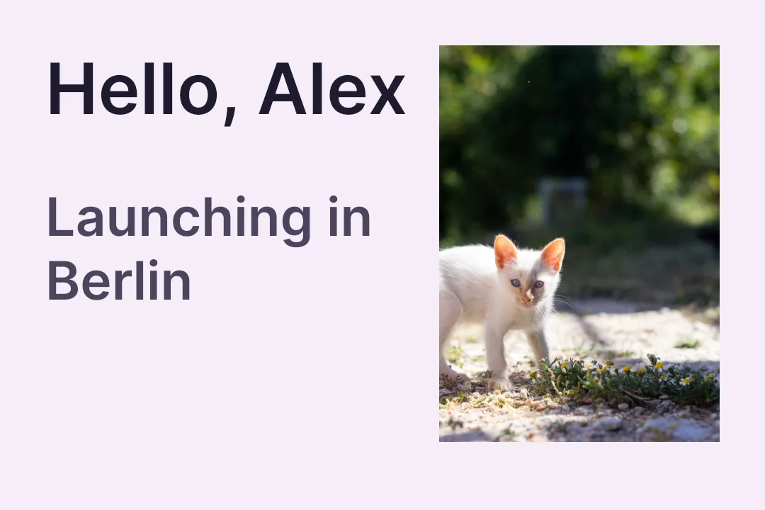 Generated Android template after replacing text variables and the image placeholder.