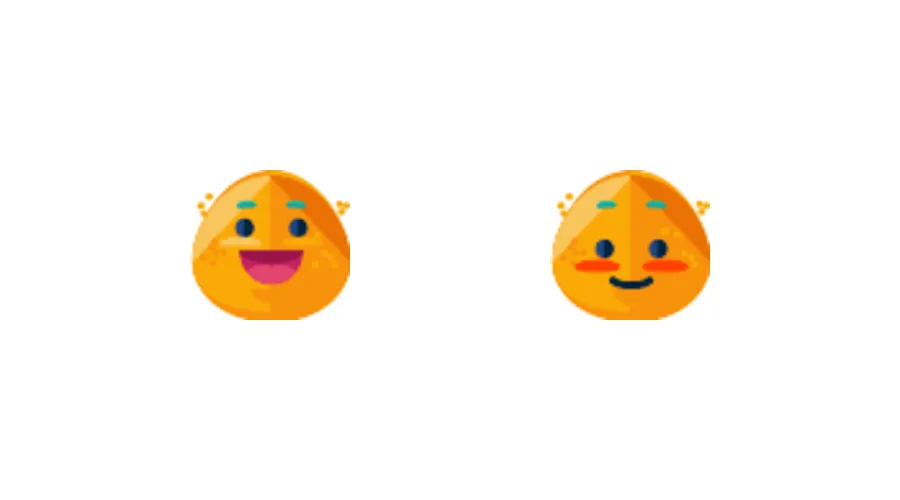 Android sticker page with two image-fill stickers