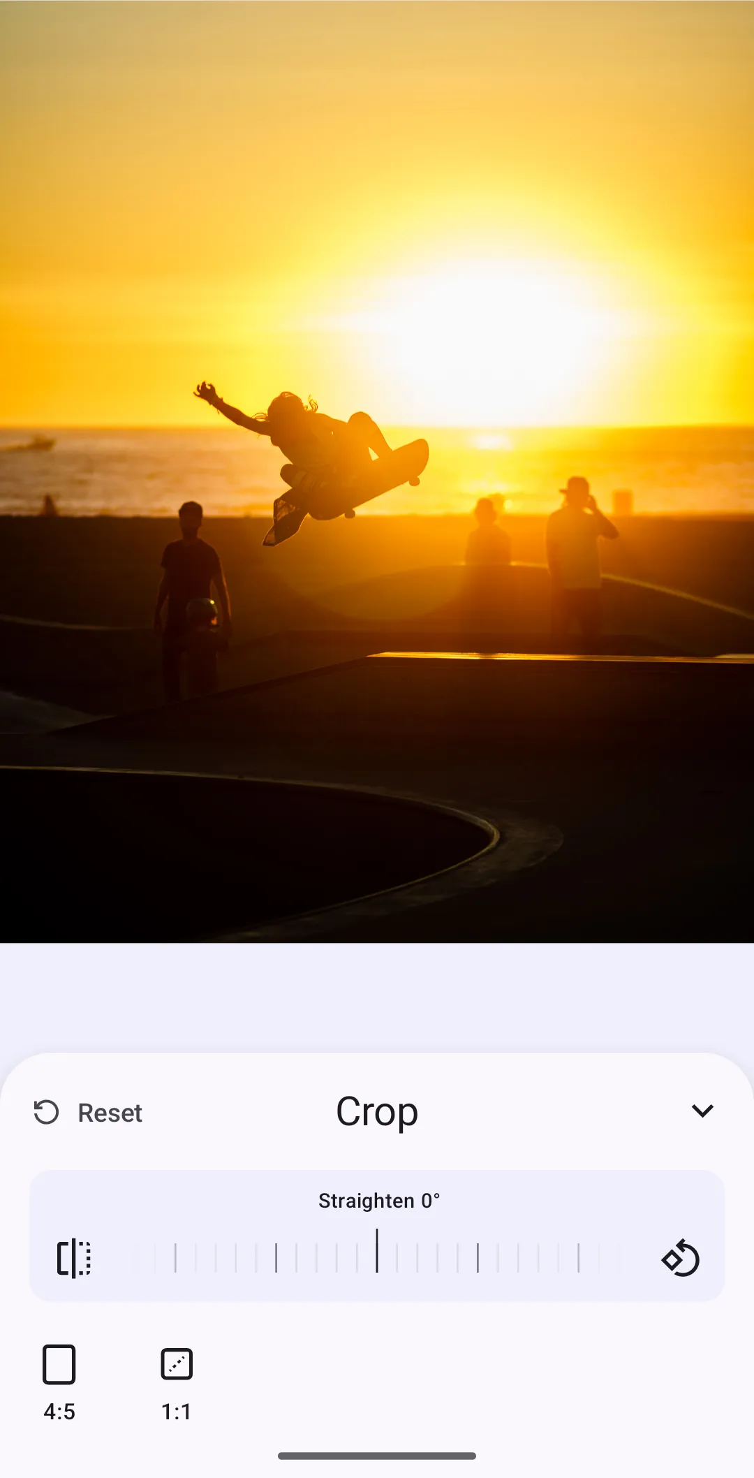Force crop applied in the Android editor