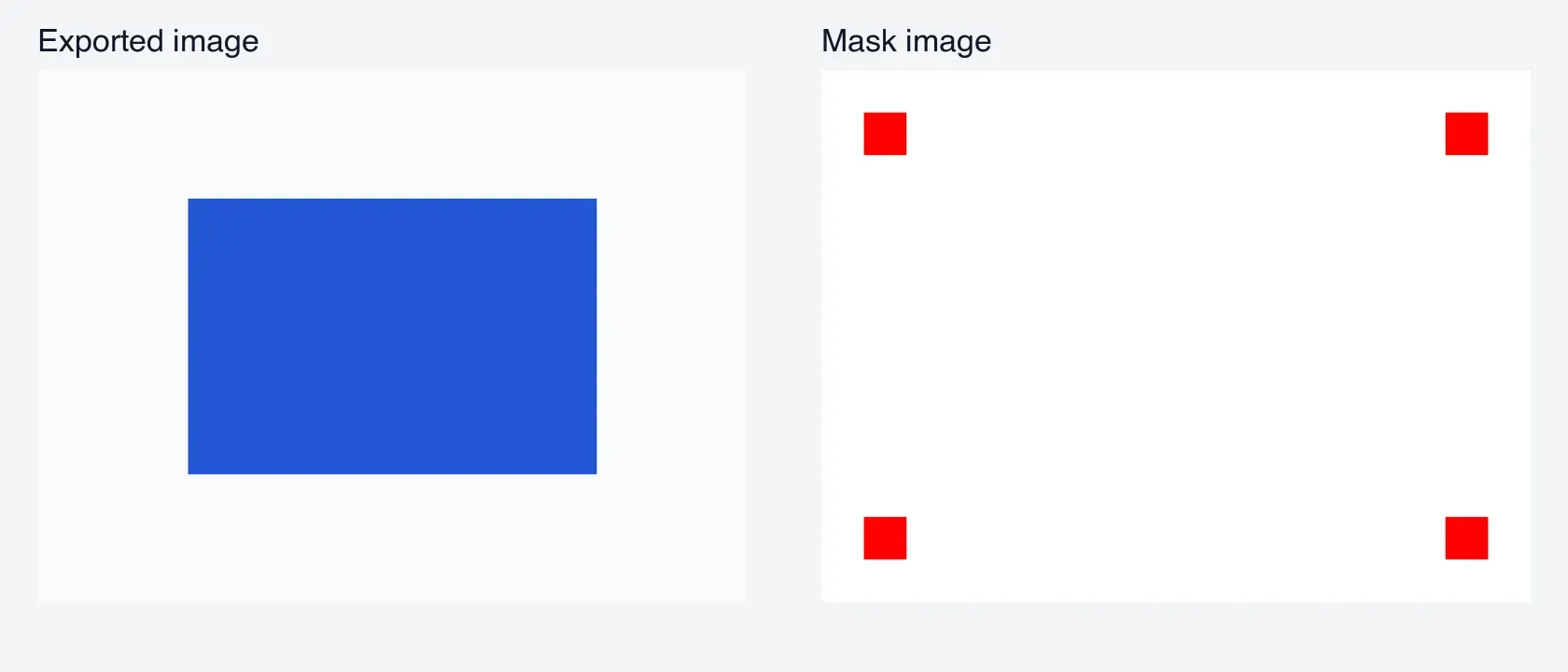 Export with a color mask showing the Android sample image and mask outputs