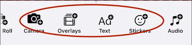 Toolbar with static image tools highlighted