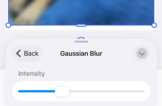Blur parameter for Gaussian blur