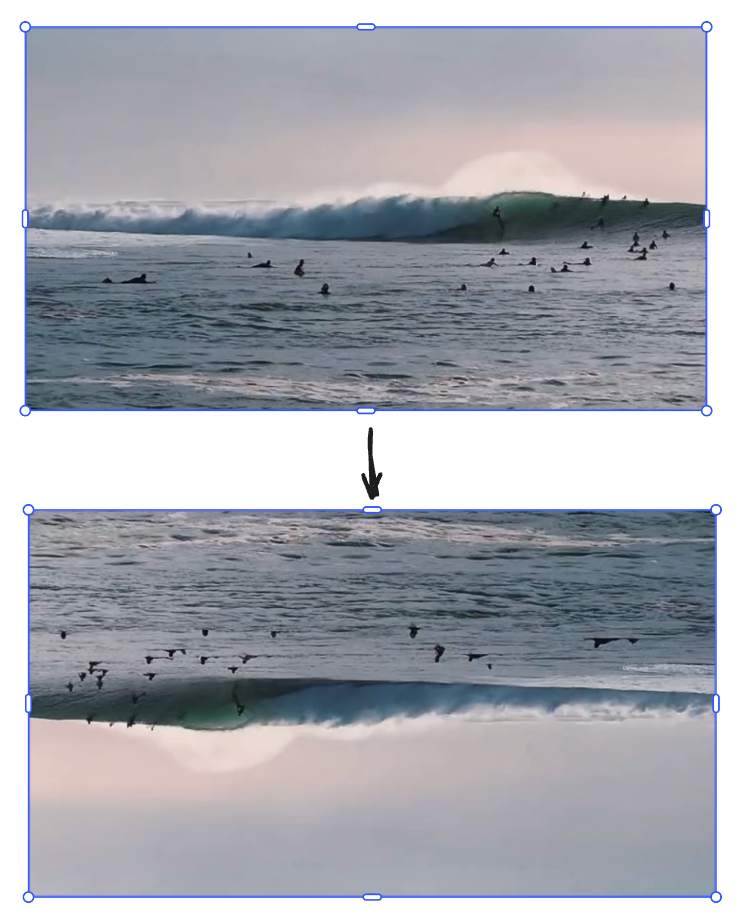 Video flipped horizontally