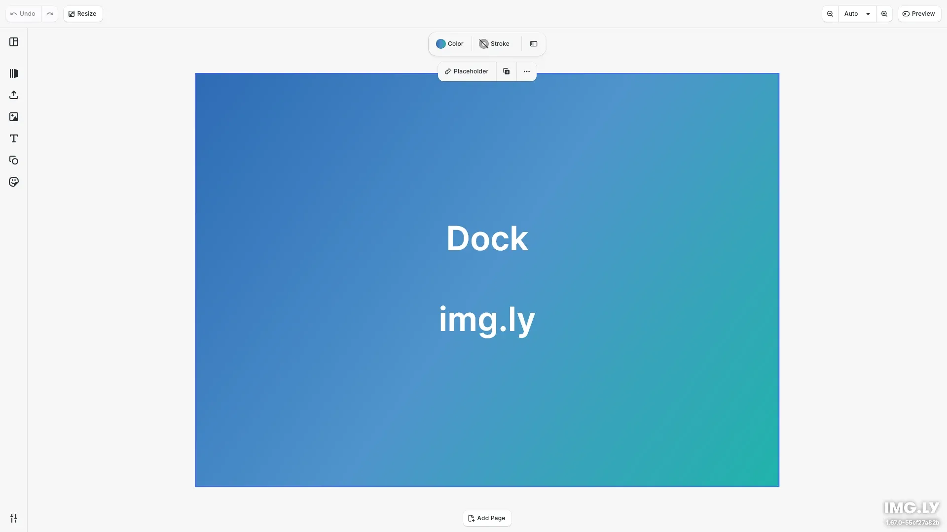 Dock customization example showing large icons, hidden labels, and a custom settings button