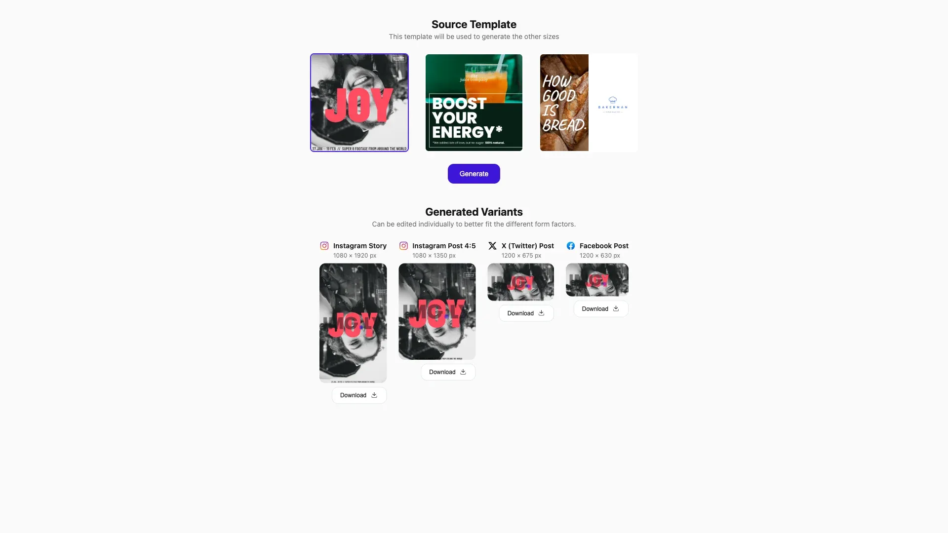 Design Editor starter kit showing a professional design editing interface