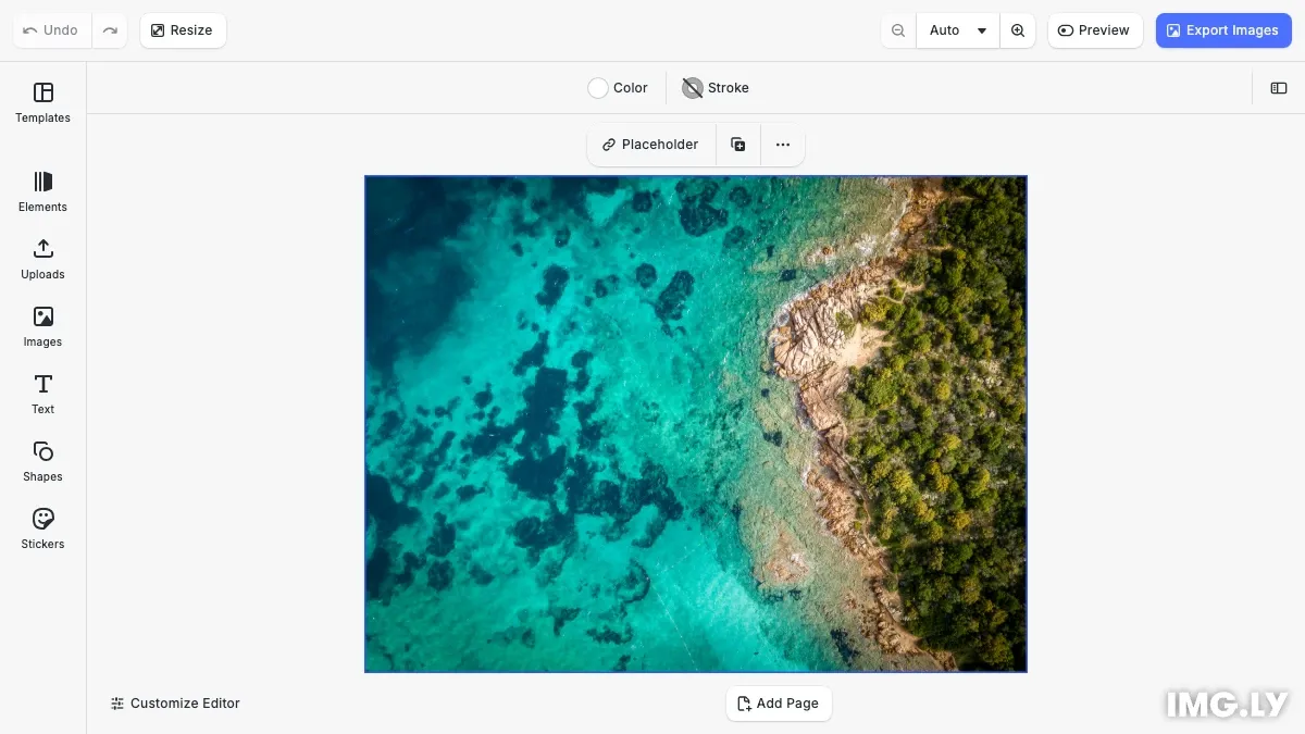 Export to Raw Data example showing grayscale image processing with export button