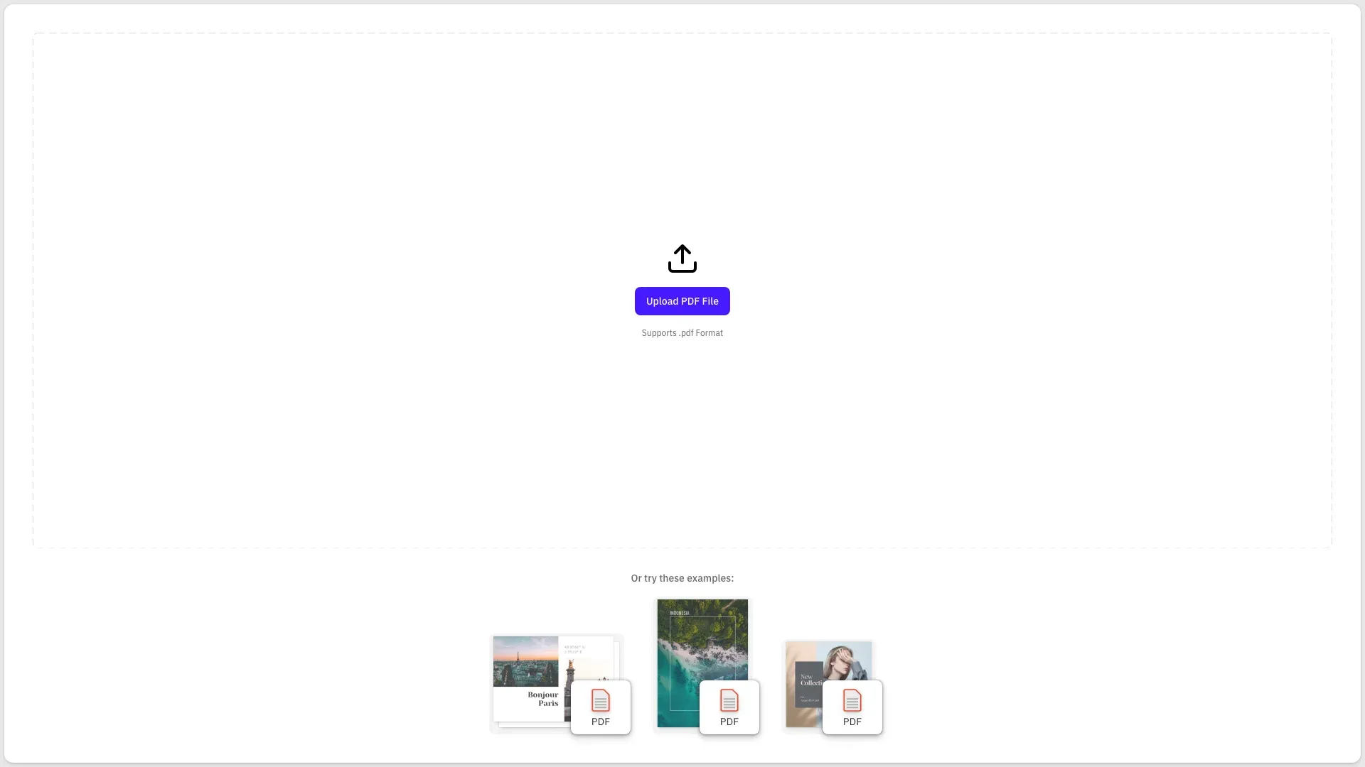 PDF Template Import preview