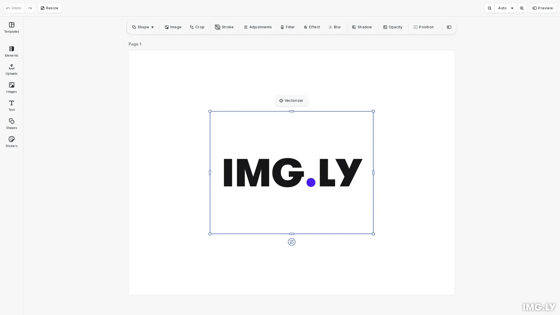 Vectorize Images example showing an image ready for vectorization