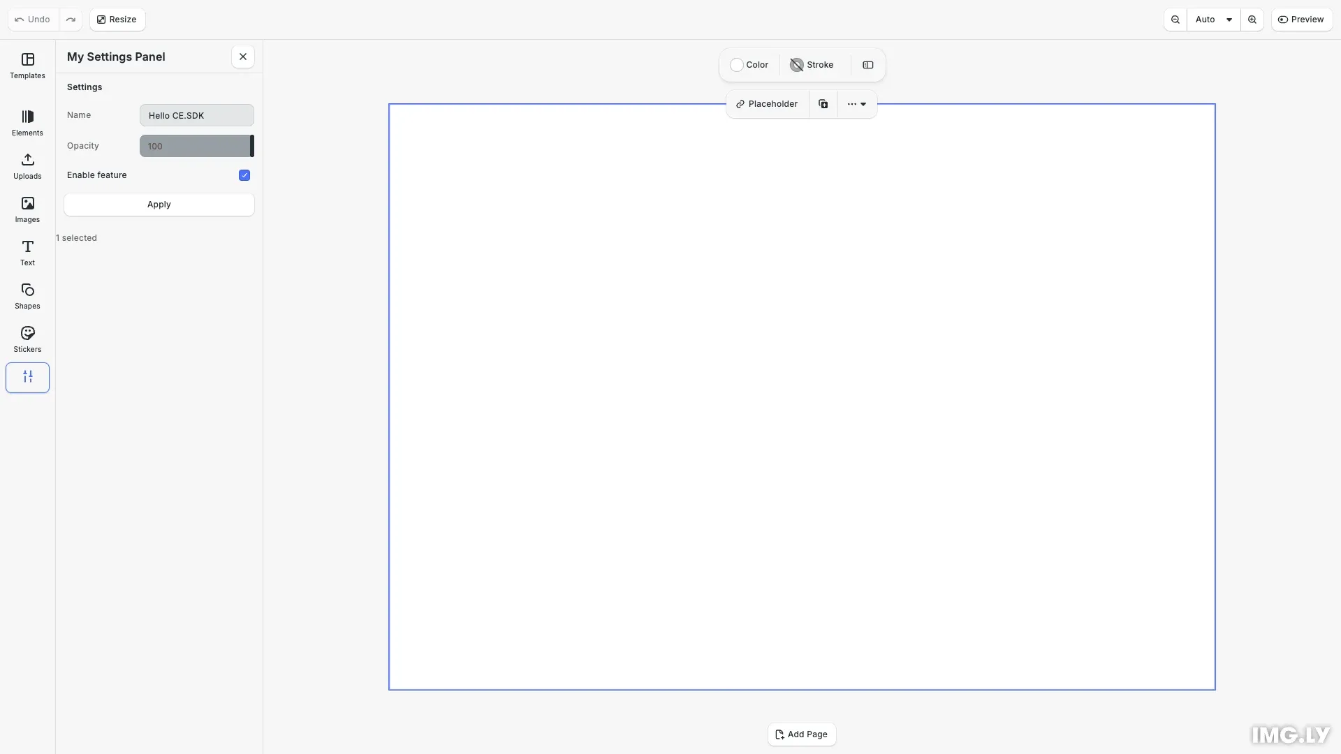 Create Custom Panel
