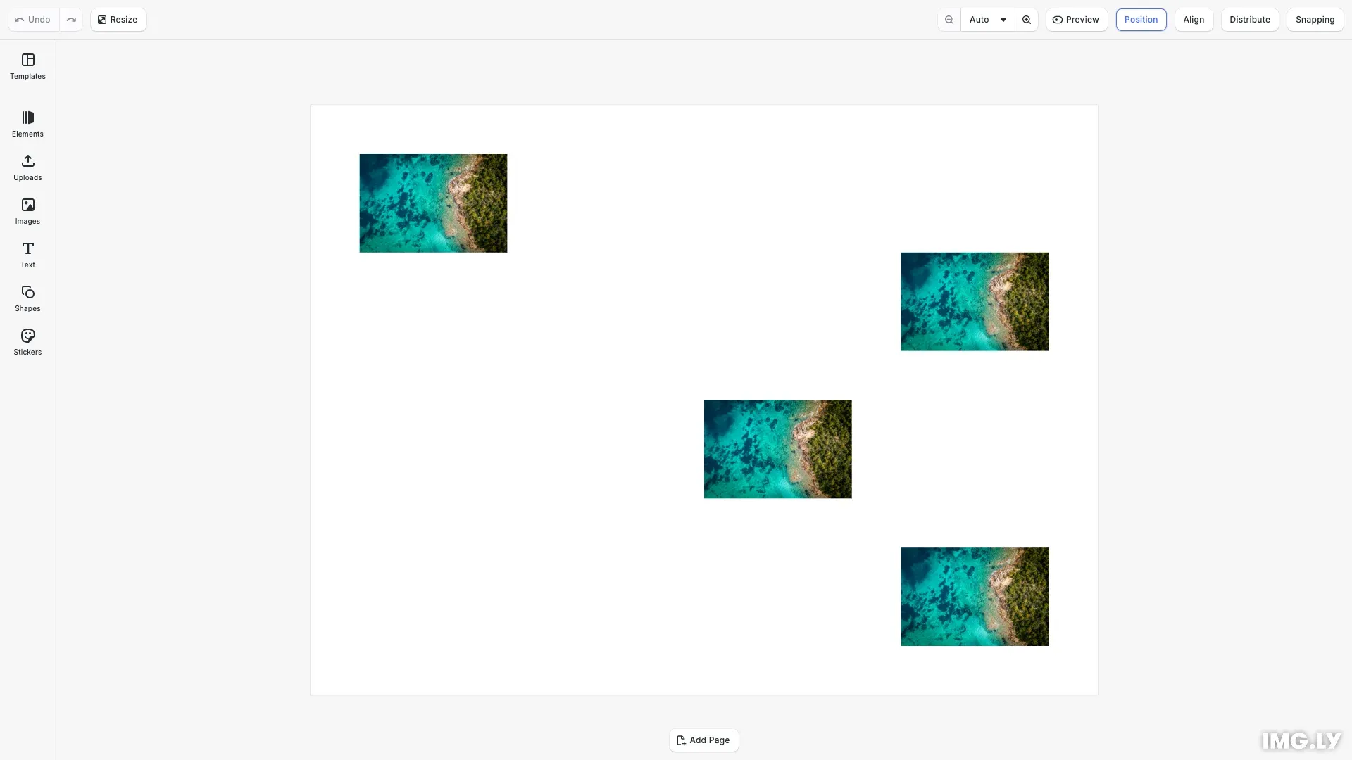 Positioning and Alignment example showing blocks arranged in a grid layout