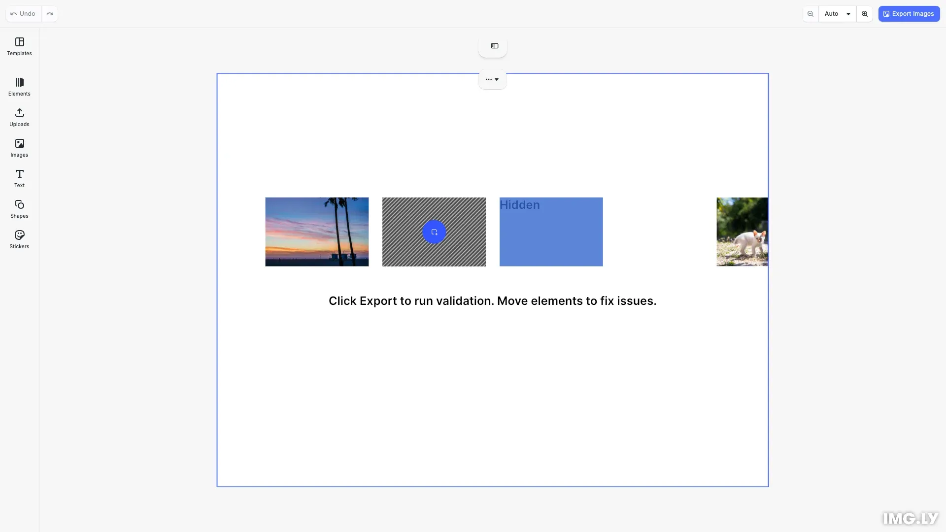 Pre-Export Validation example showing validation workflow