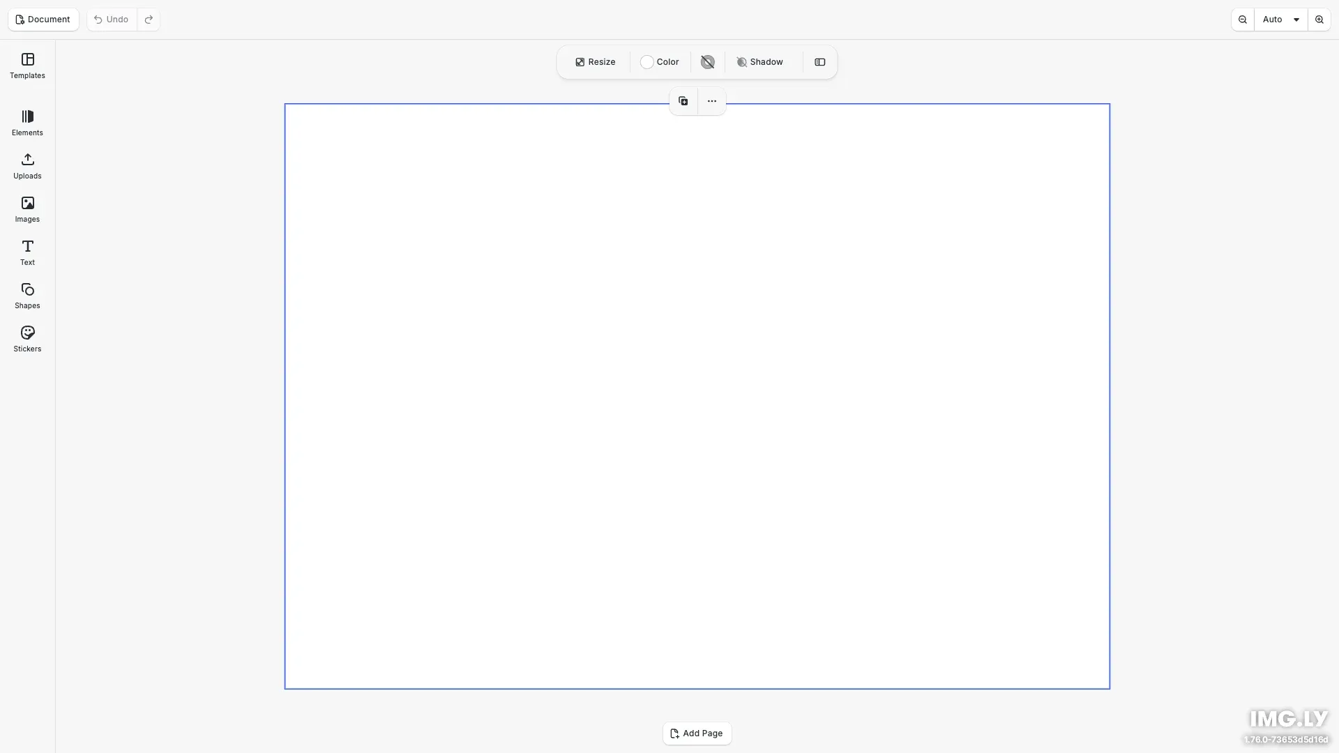 Keyboard shortcuts in CE.SDK — the design editor with the default catalog loaded
