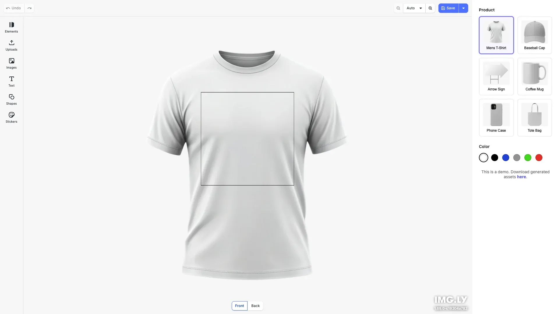Design Editor starter kit showing a professional design editing interface