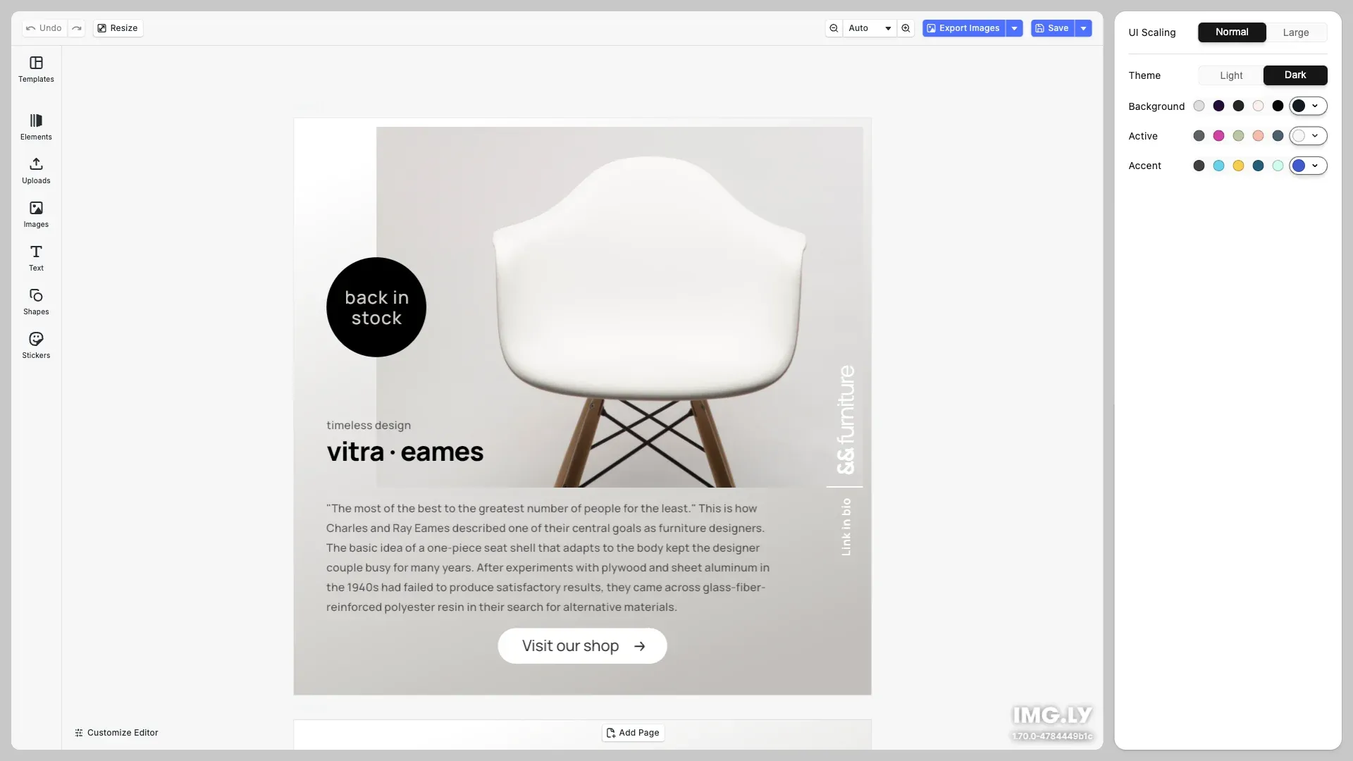 Theming starter kit showing customizable theme interface