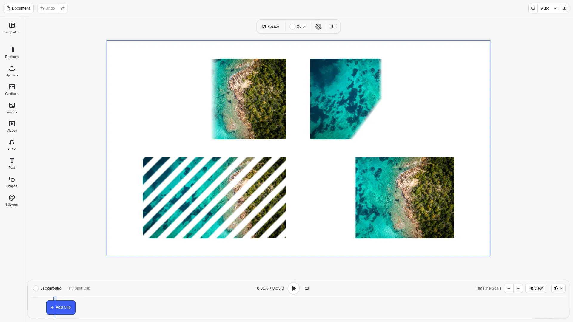 Three wiped copies of one image and one revealed copy