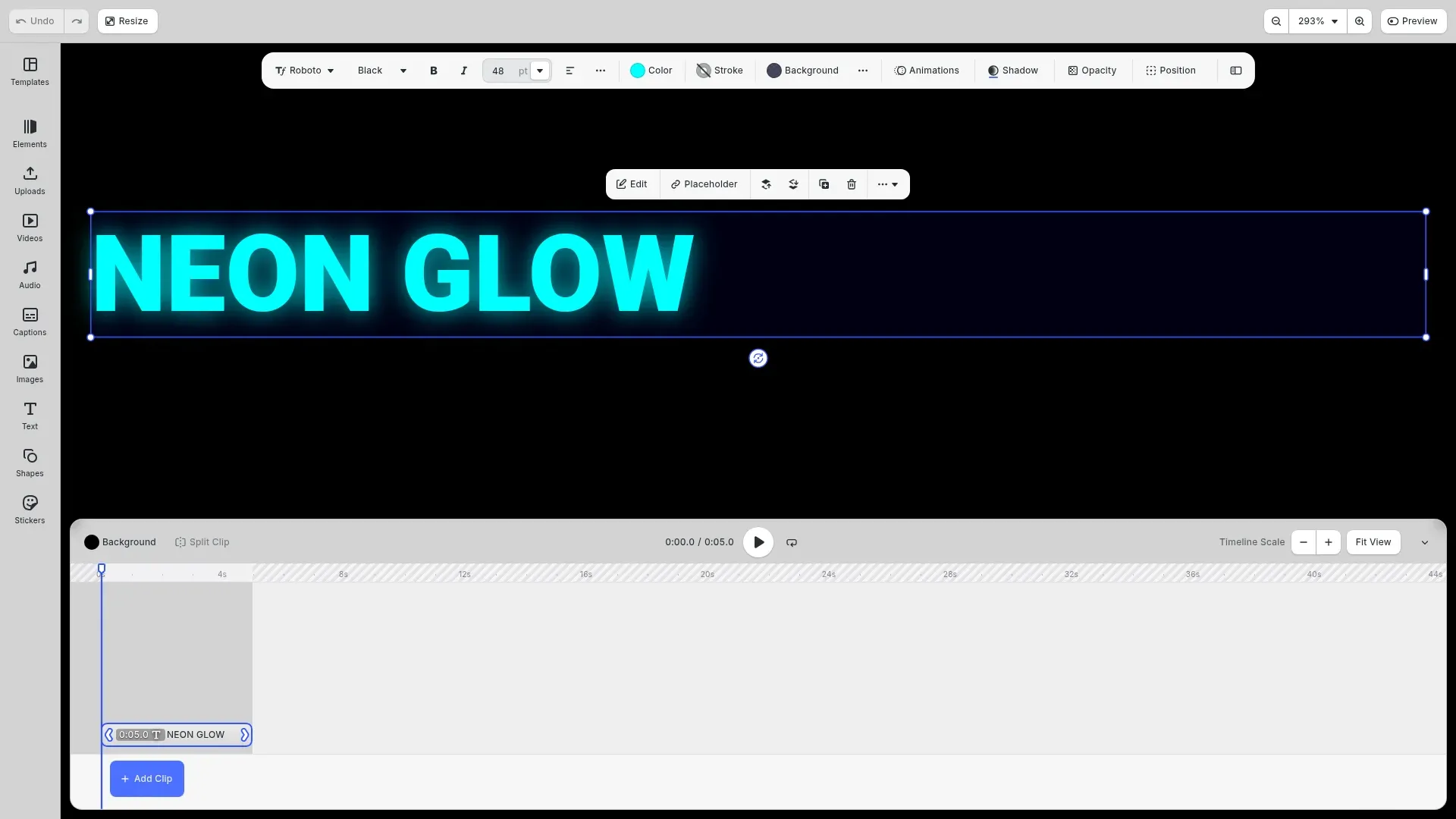 Update Caption Presets example showing a styled neon glow caption preset