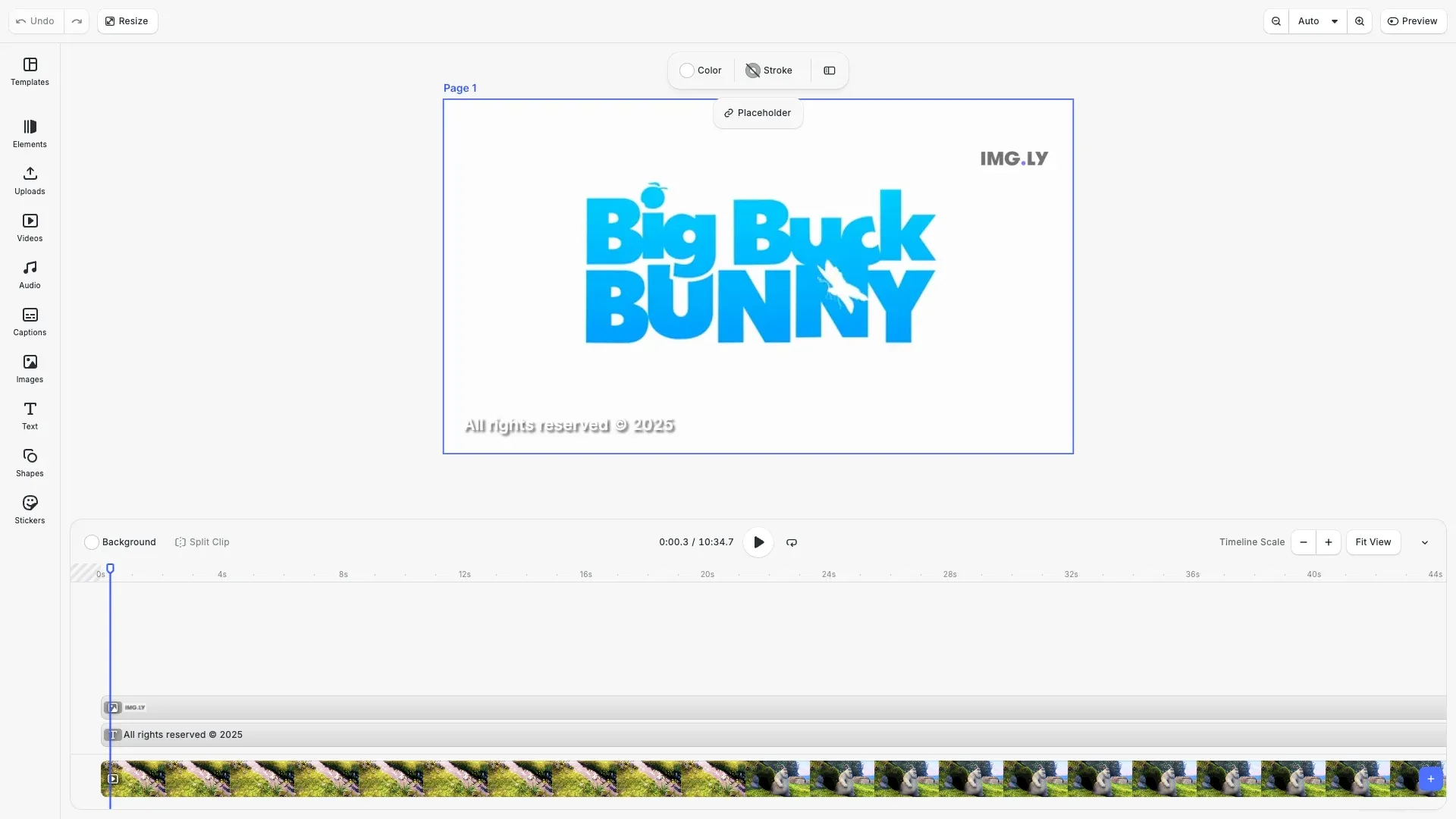 Add Watermark example showing video with text and logo watermarks