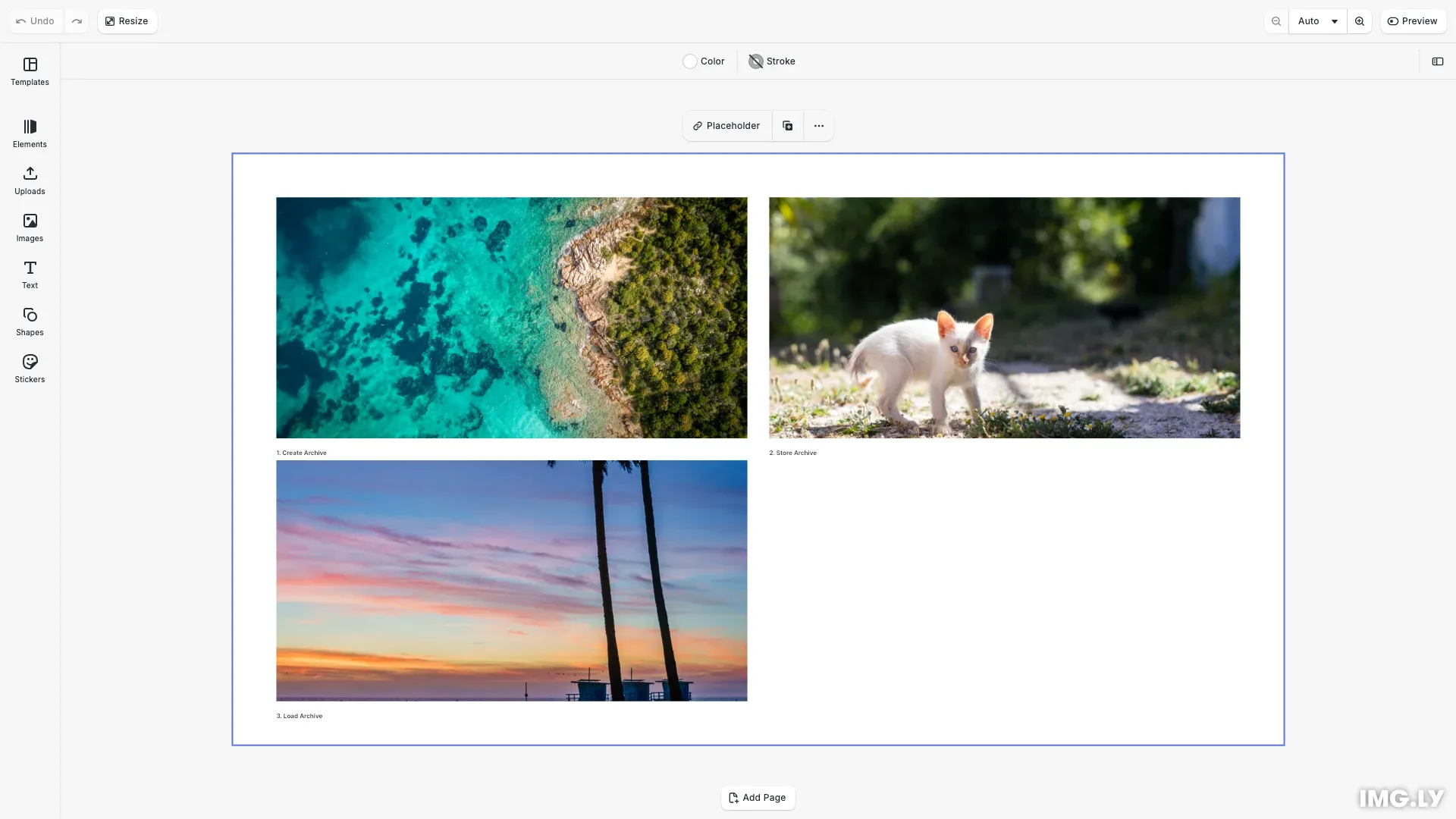 Import Design from Archive example showing archive loading workflow