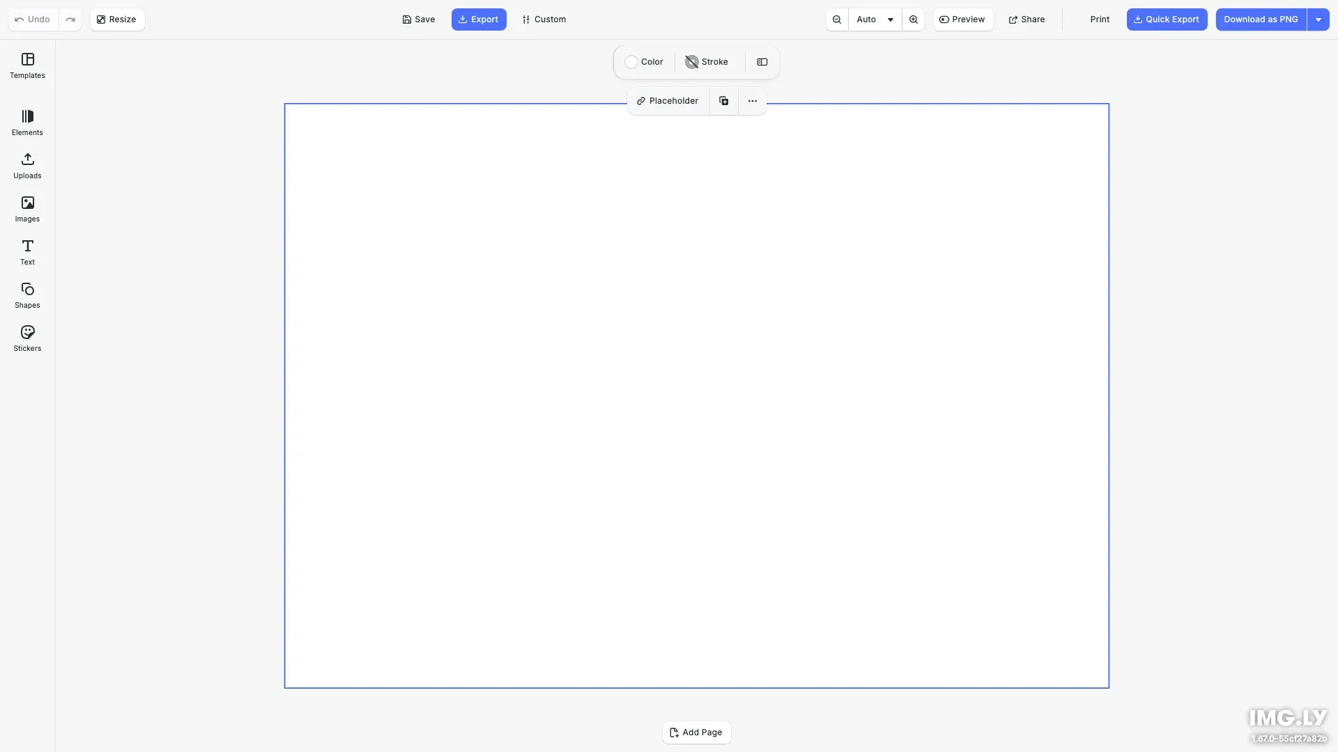 Add Action Buttons example showing a navigation bar with custom Save, Export, Share, and Download buttons