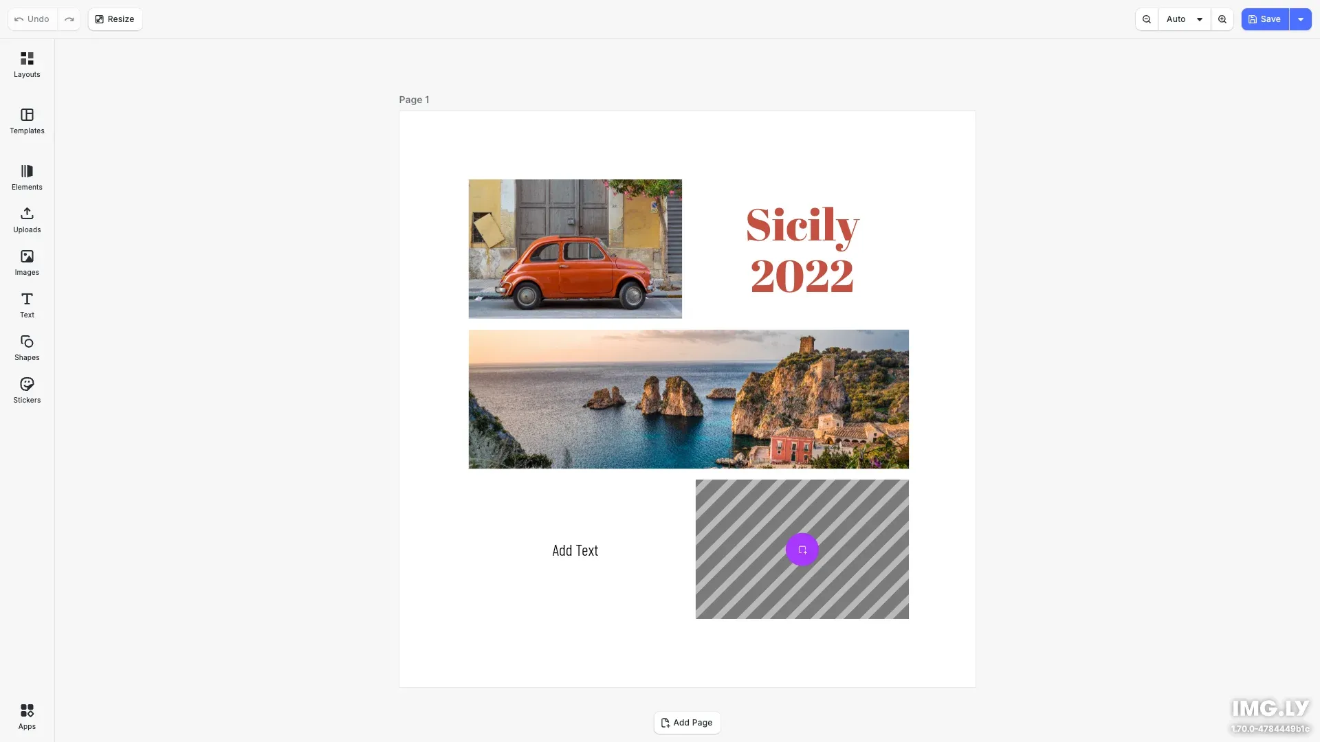 Layouts Editor starter kit showing a professional layout-based editing interface