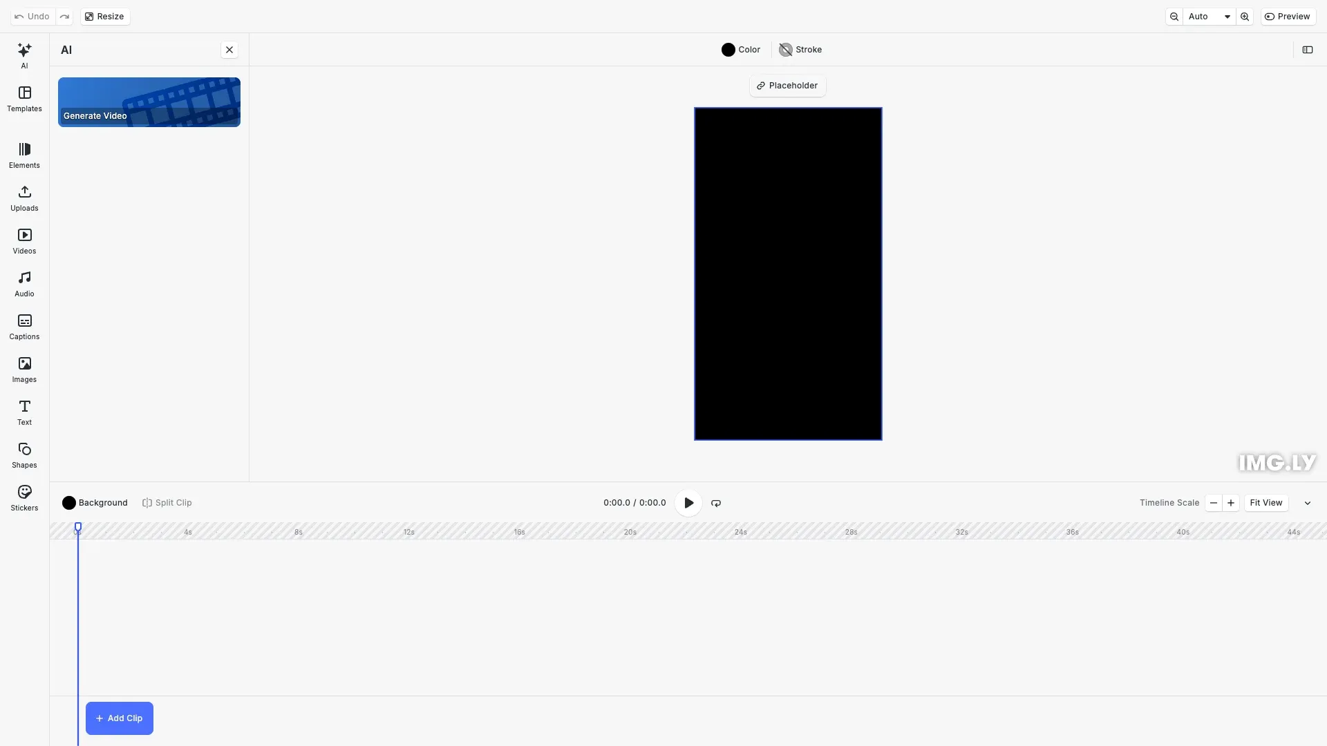 AI Video Generation Interface