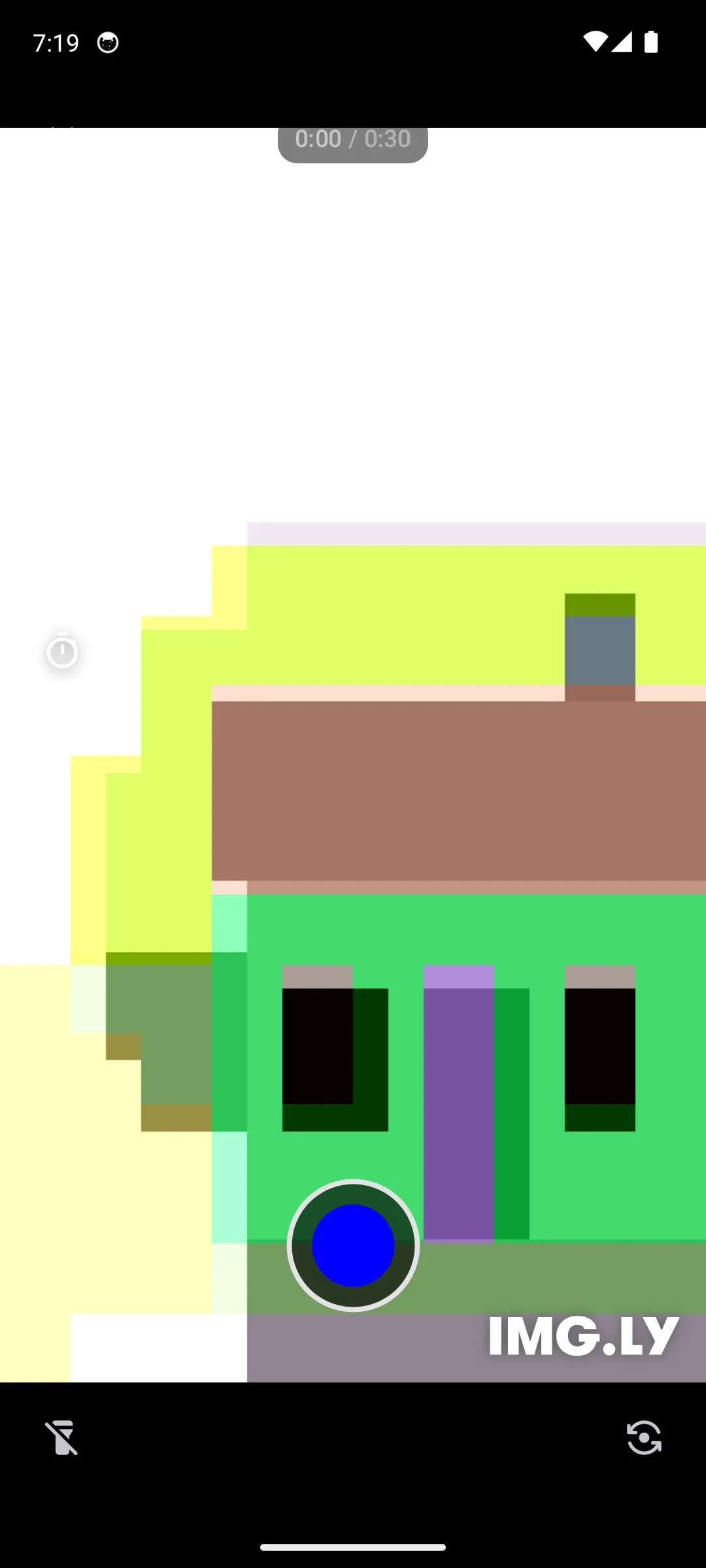 The configured IMG.LY Camera running on Android.