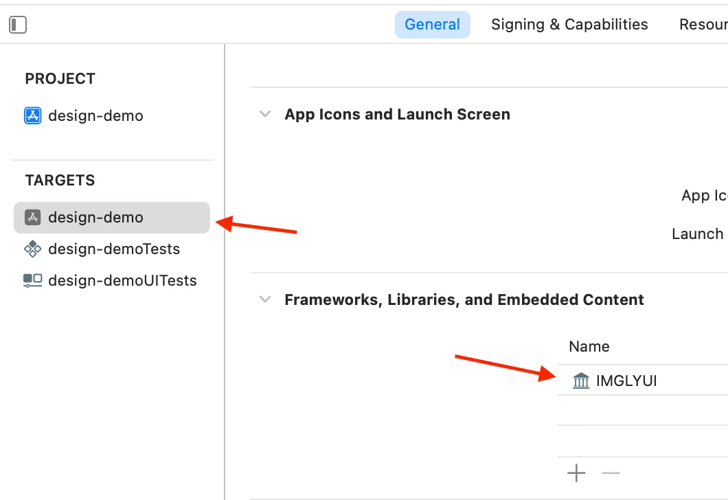 Screen shot showing the settings pane with the right imports