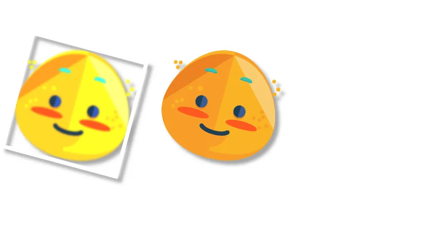 Edited Android sticker output with duplicate stickers, a drop shadow, white stroke, blur, and glow effect.