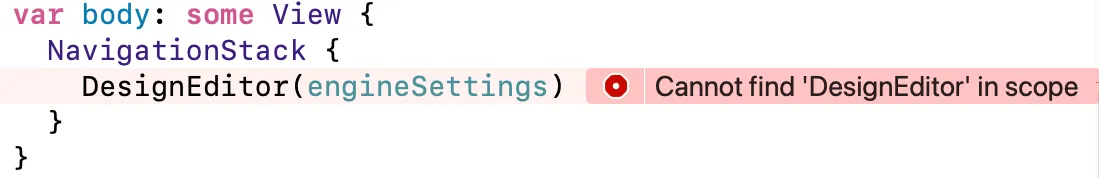 Import error message