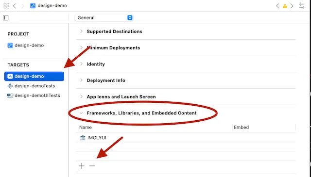 Settings location for modifying which part of the library is added