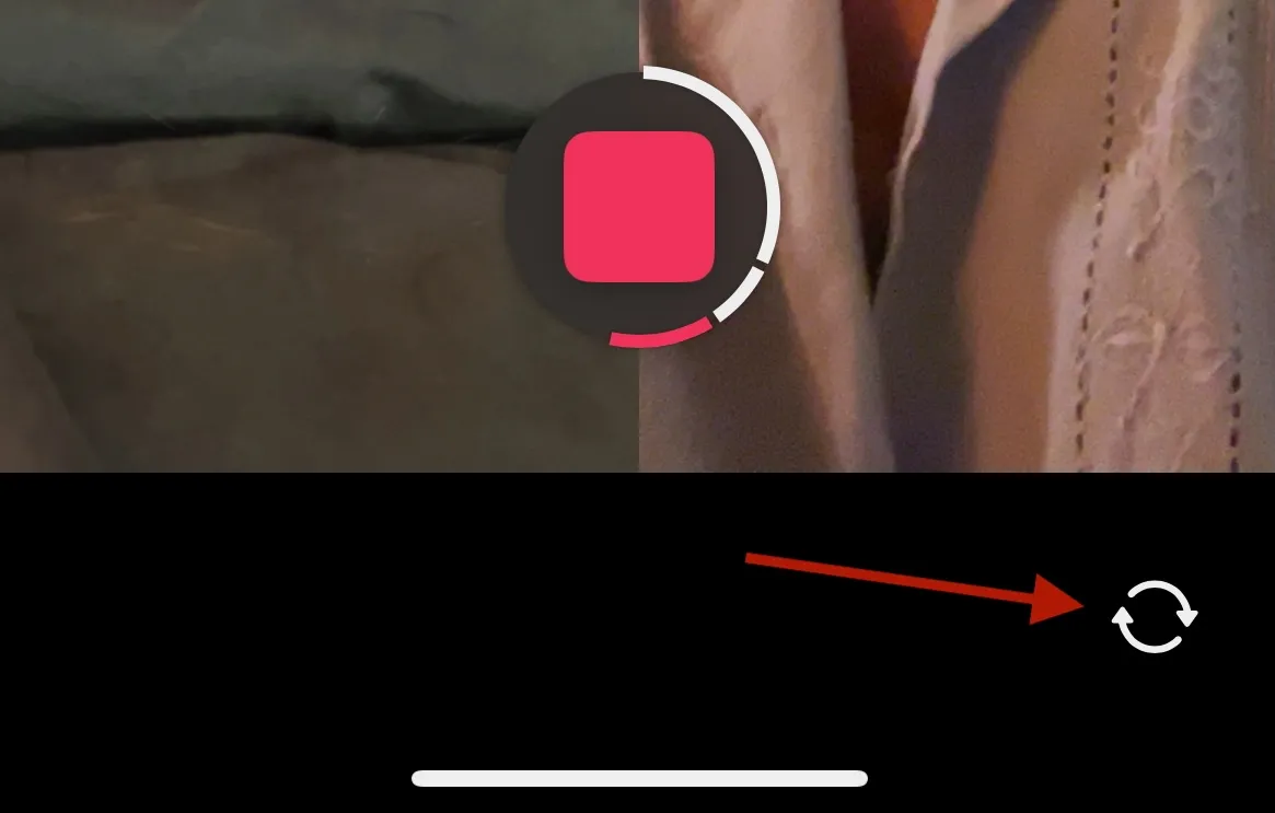 Location of the flip control in the UI