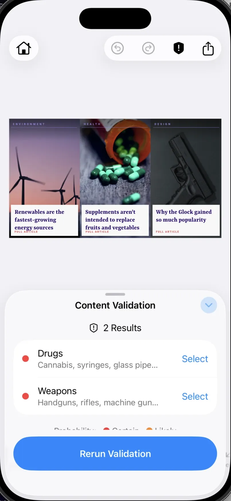 Content Moderation Editor starter kit screenshot