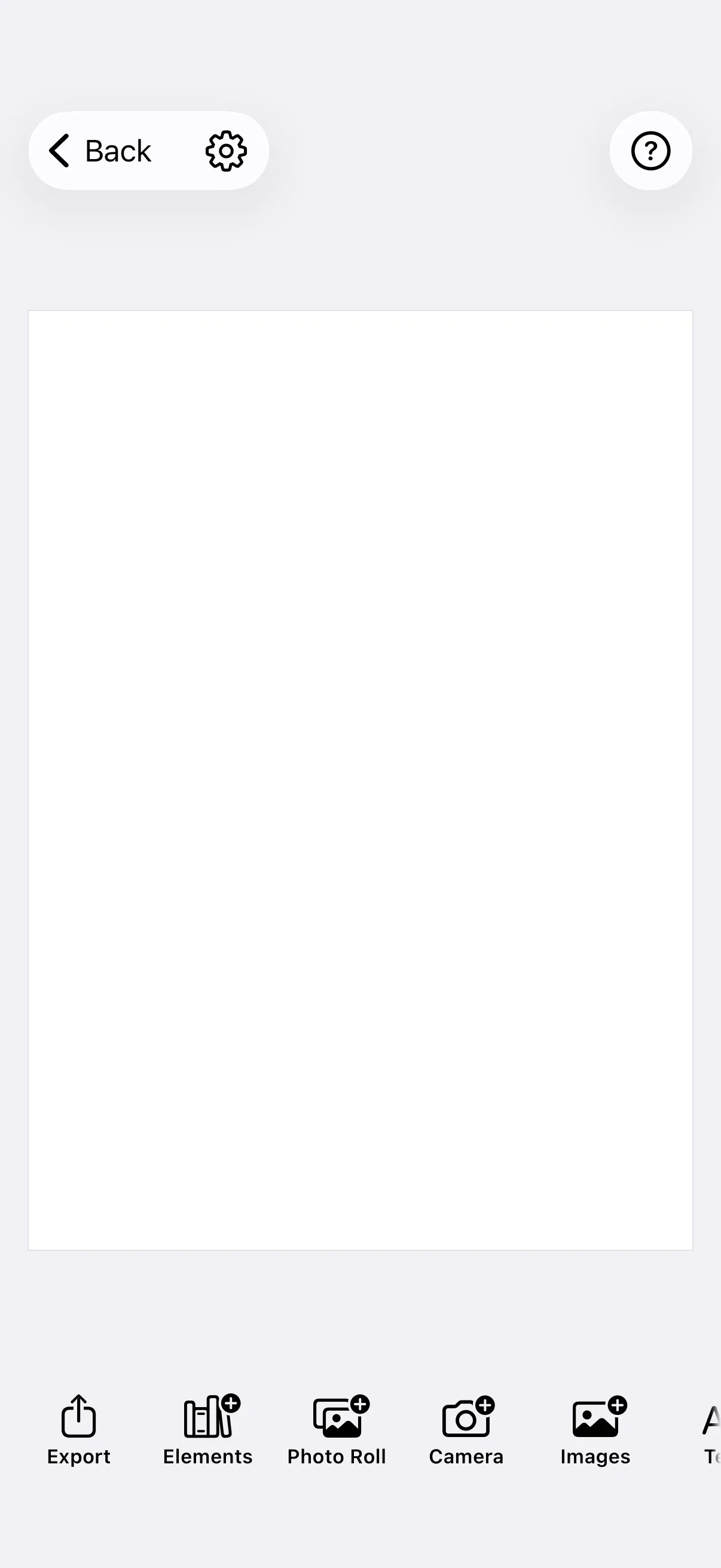 iOS editor with custom buttons