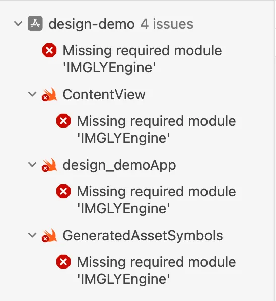 Examples of build errors