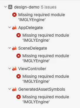 Examples of build errors