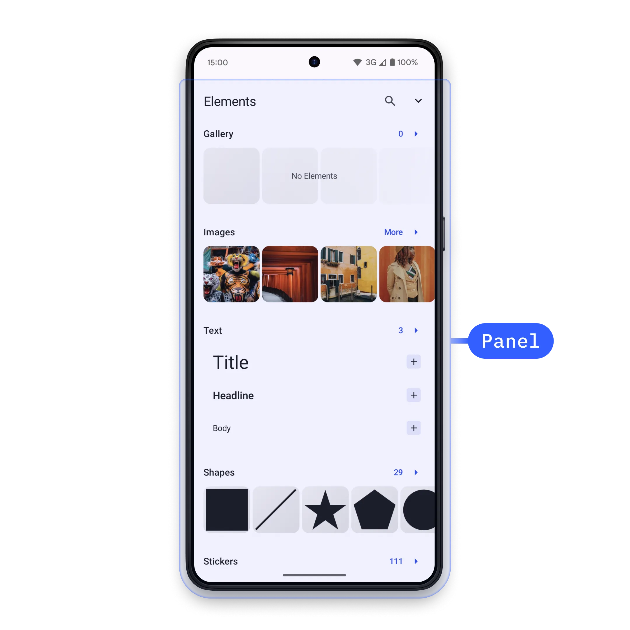 Panel on Android