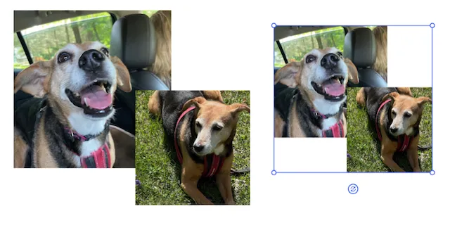 Two blocks sized by percentage