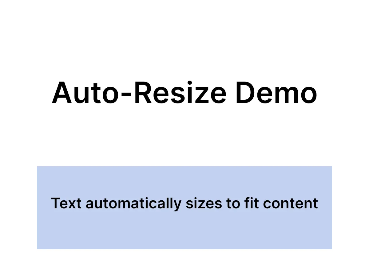 Auto-Resize layout with an auto-sized title, a percent-sized panel, and a centered auto-sized subtitle